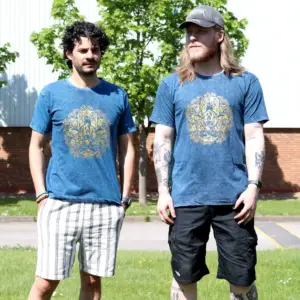XLarge Stone Washed T-Shirt – Hamsa – Blue | www.artisangoods.co.uk 3