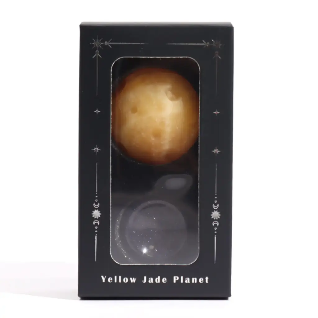 Yellow Jade Planet on a Sola Goldstone Stand (SATURN) | www.artisangoods.co.uk 4 Yellow Jade Planet on a Sola Goldstone Stand (SATURN) | www.artisangoods.co.uk 4