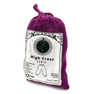 Yoga and Festival Pants – High Cross Himalayan Print on Purple | www.artisangoods.co.uk 3