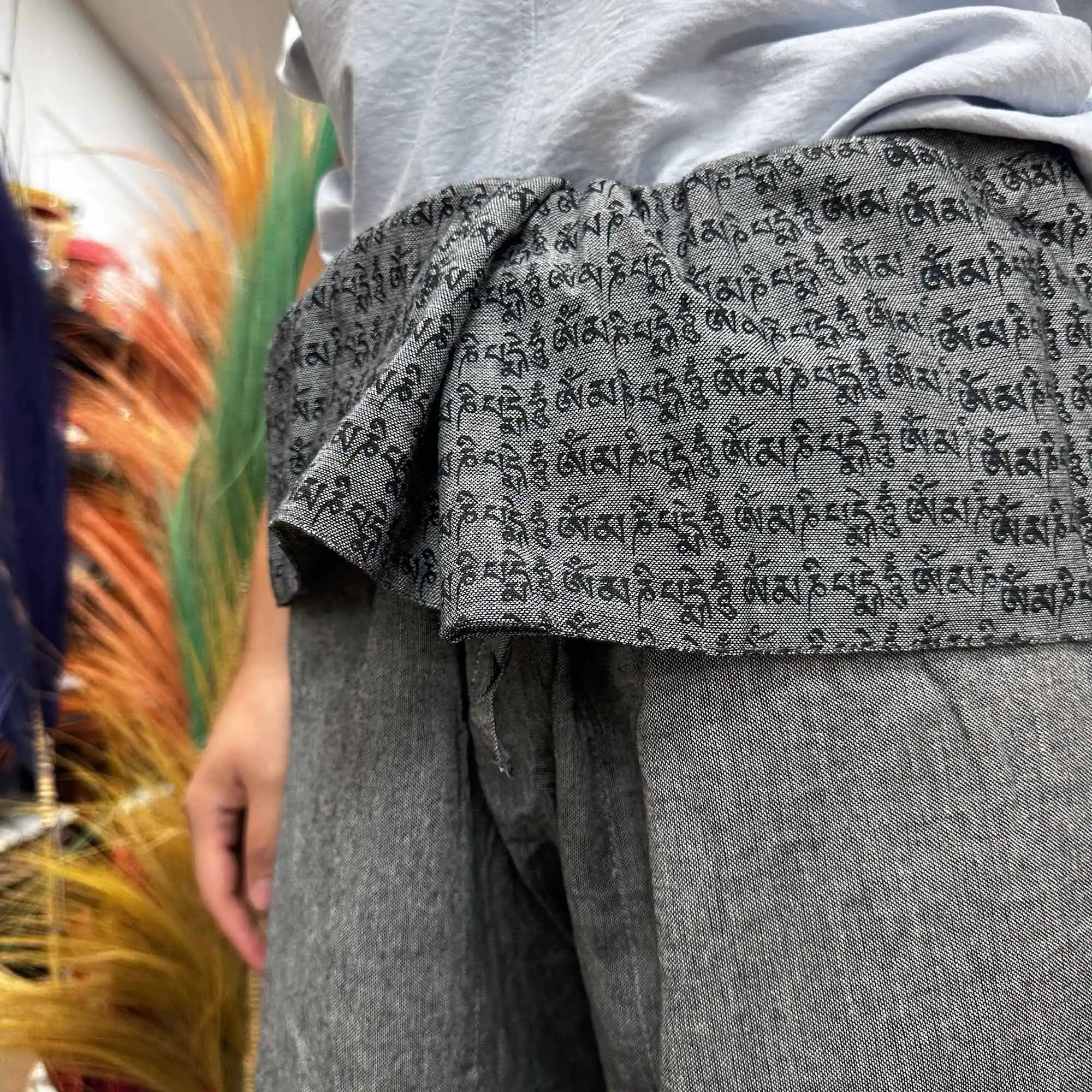 Yoga and Festival Pants – Thai Fisherman Mandala Mantra on Grey | www.artisangoods.co.uk 4 Yoga and Festival Pants – Thai Fisherman Mandala Mantra on Grey | www.artisangoods.co.uk 3