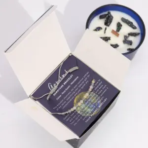 Zodiac Crystal Candle with Gemstone Bracelet – Gemini | www.artisangoods.co.uk 3