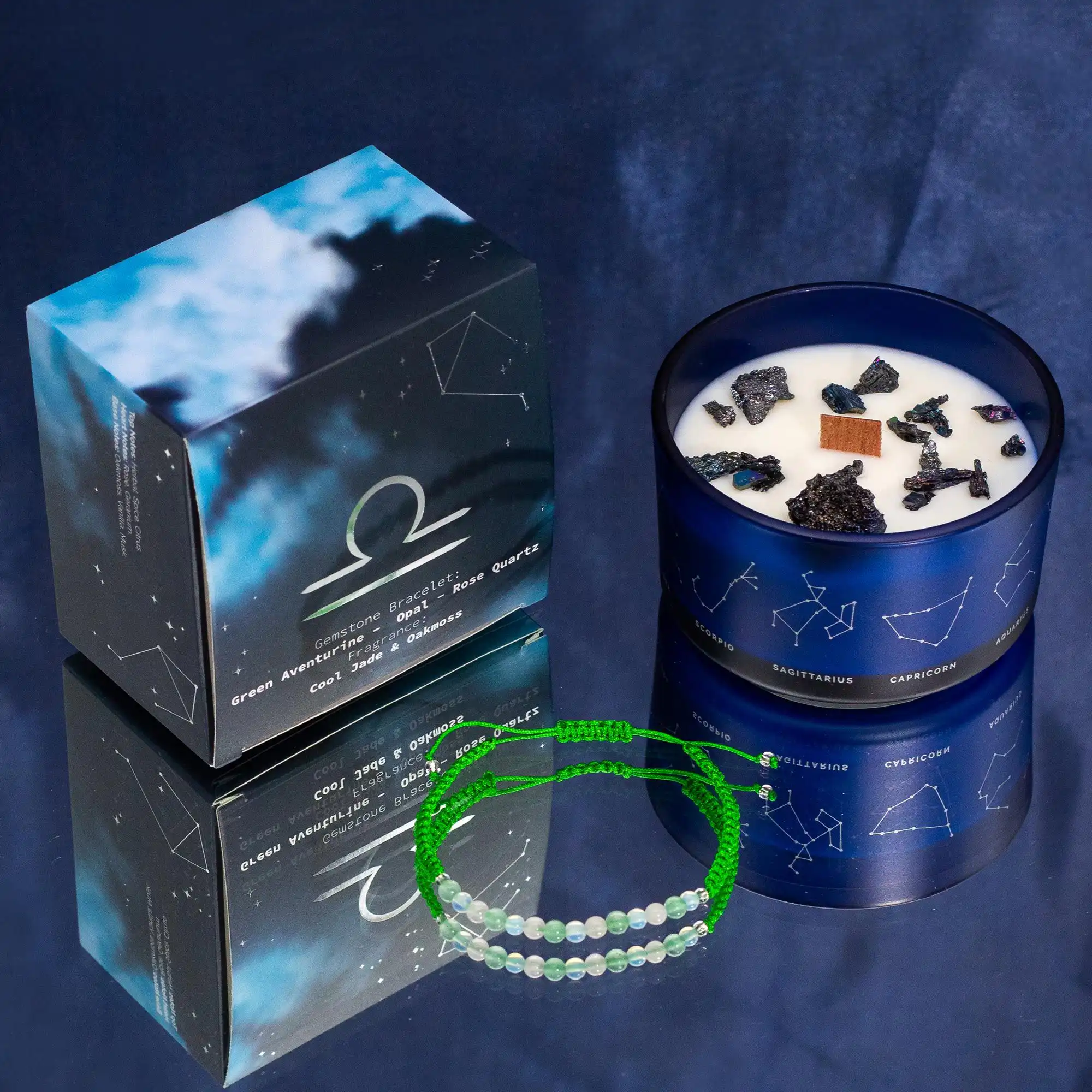 Zodiac Crystal Candle with Gemstone Bracelet – Libra | www.artisangoods.co.uk 2 Zodiac Crystal Candle with Gemstone Bracelet – Libra | www.artisangoods.co.uk 1