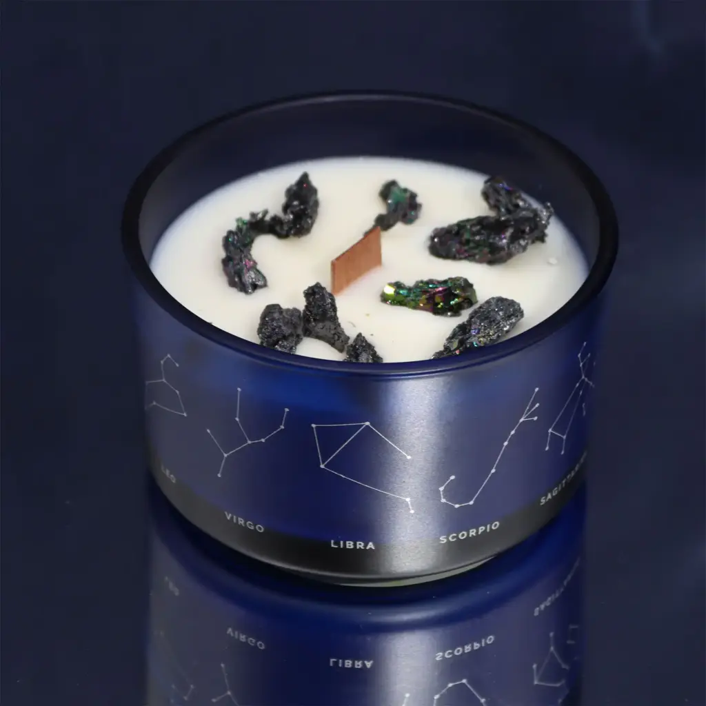Zodiac Crystal Candle with Gemstone Bracelet – Pisces | www.artisangoods.co.uk 6