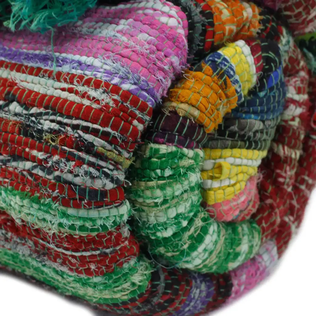 151 x 90cm Luxury Rag Rug – Green | www.artisangoods.co.uk 5