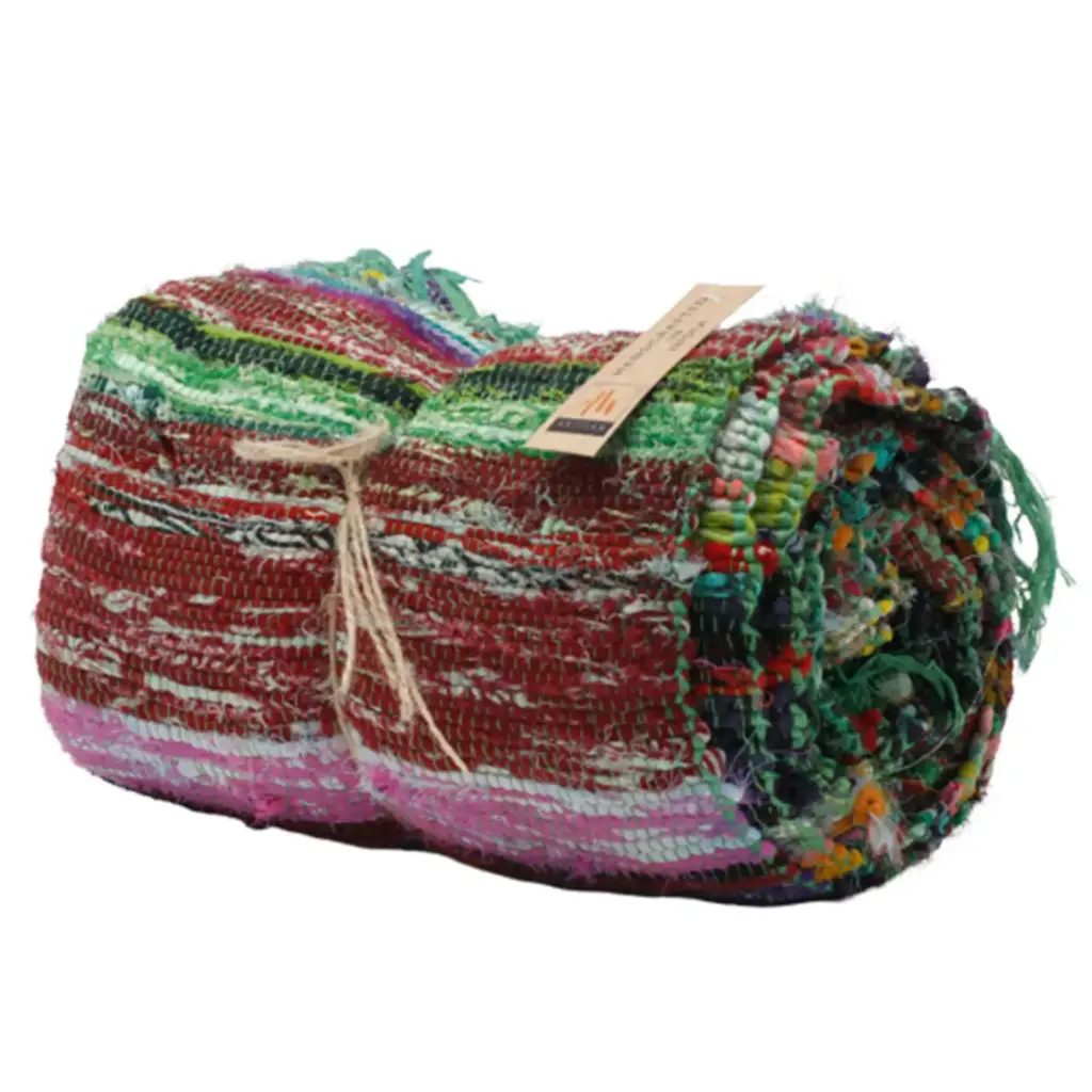 151 x 90cm Luxury Rag Rug – Green | www.artisangoods.co.uk 4