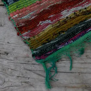 151 x 90cm Luxury Rag Rug – Green | www.artisangoods.co.uk 7