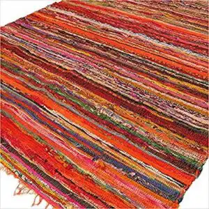 152 x 90cm Luxury Rag Rug – Orange | www.artisangoods.co.uk 152 x 90cm Luxury Rag Rug – Orange | www.artisangoods.co.uk 1
