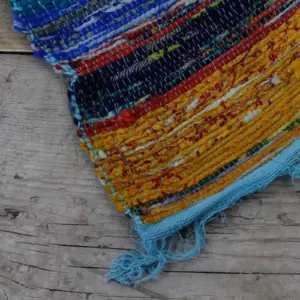 153 x 90cm Luxury Rag Rug – Blue | www.artisangoods.co.uk 7