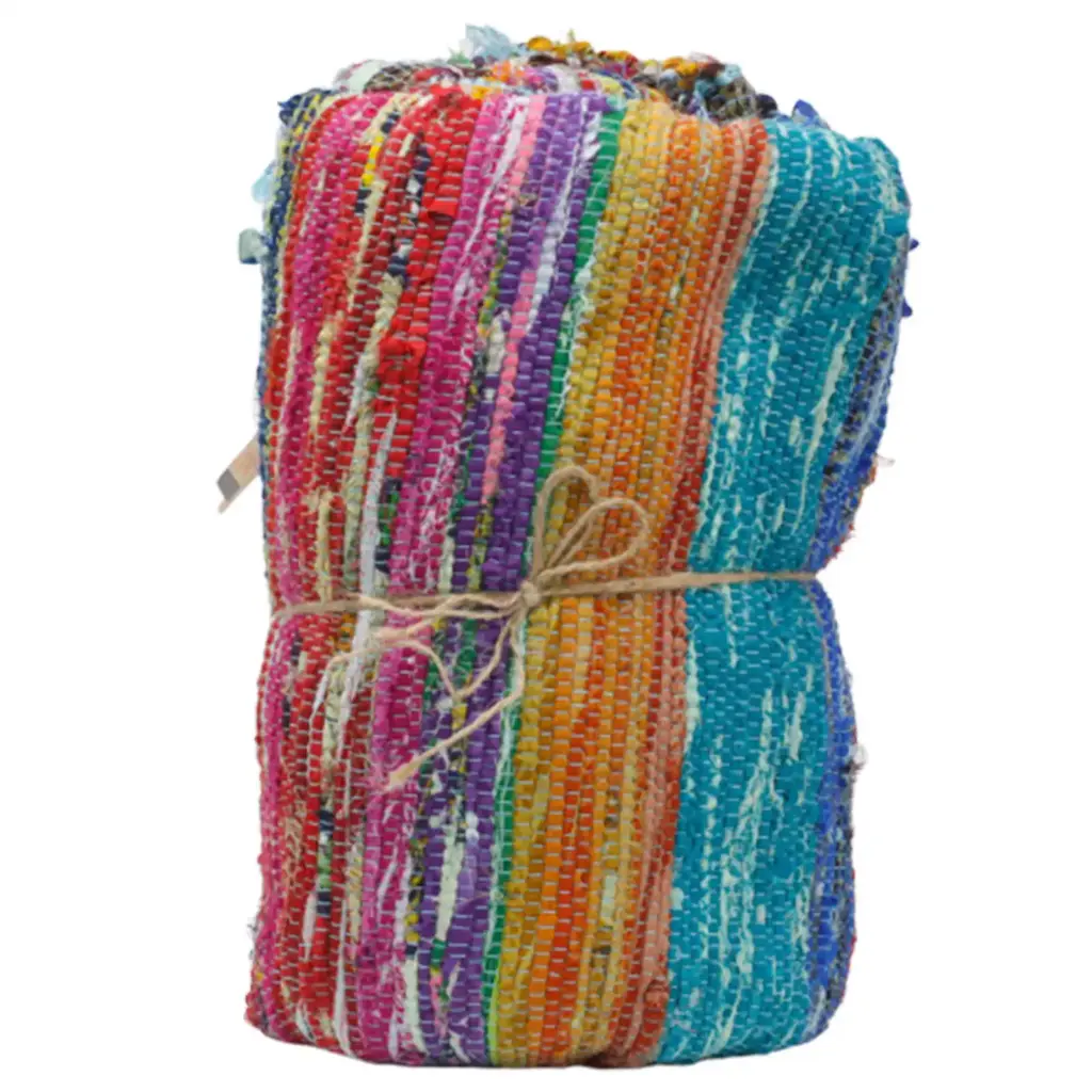 153 x 90cm Luxury Rag Rug – Blue | www.artisangoods.co.uk 3
