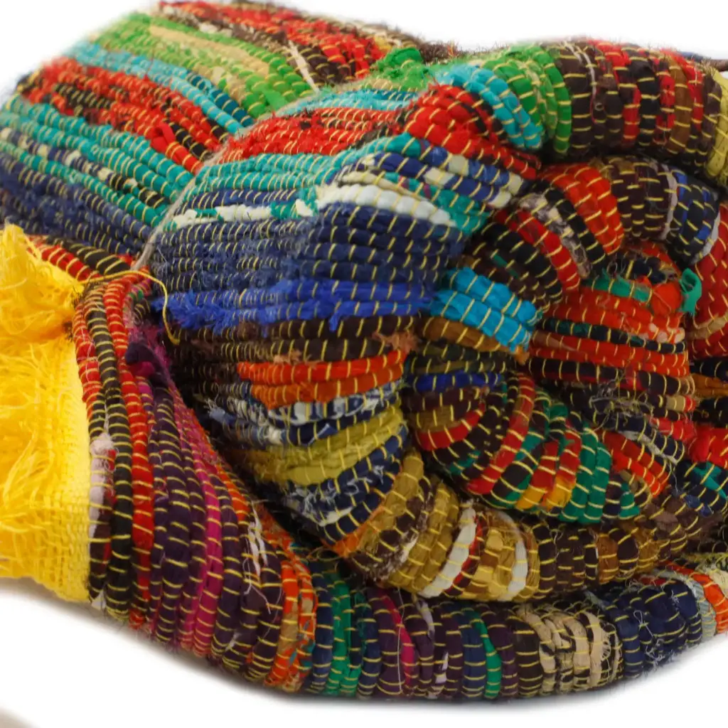 154 x 90cm Luxury Rag Rug – Yellow | www.artisangoods.co.uk 5