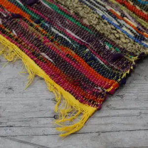 154 x 90cm Luxury Rag Rug – Yellow | www.artisangoods.co.uk 7