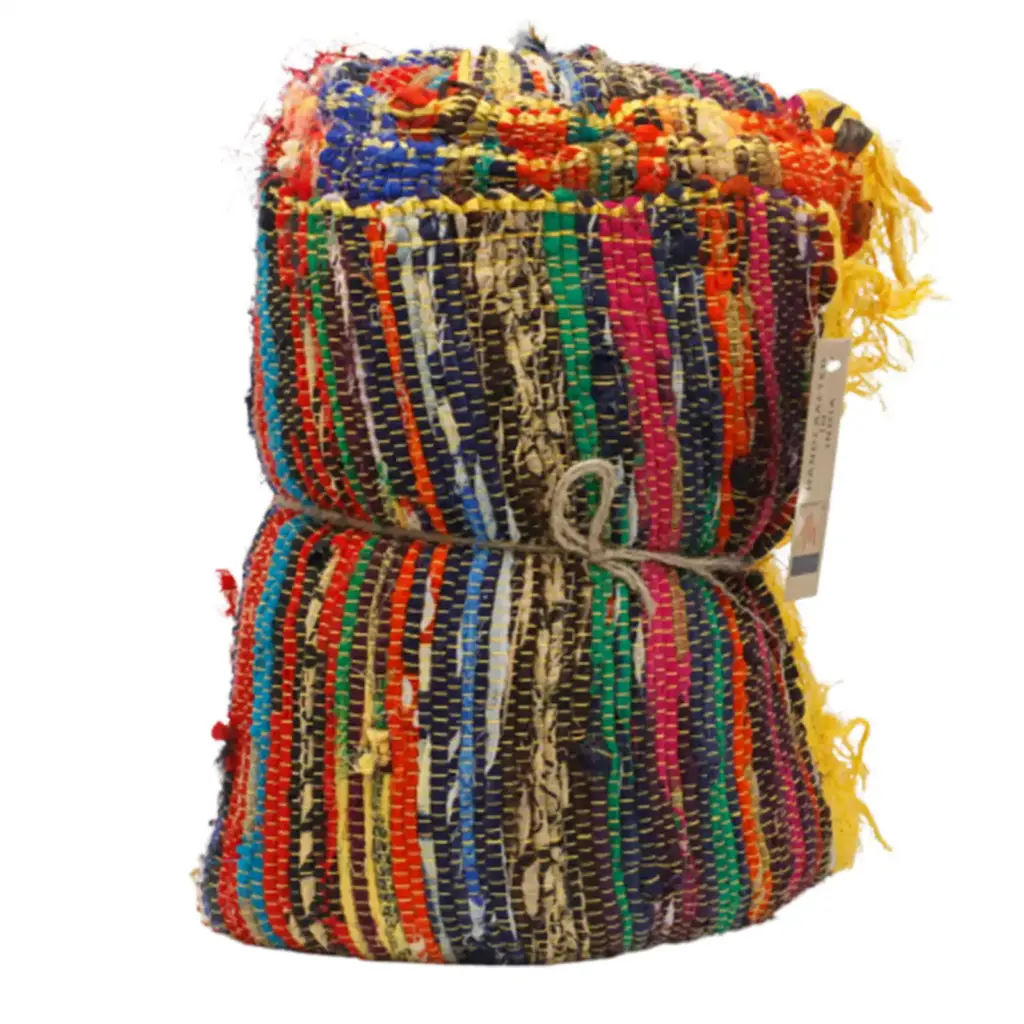 154 x 90cm Luxury Rag Rug – Yellow | www.artisangoods.co.uk 3
