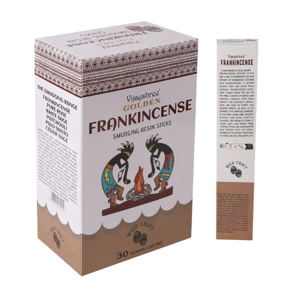 30g Golden Frankincense Smudging Resin Sticks | www.artisangoods.co.uk