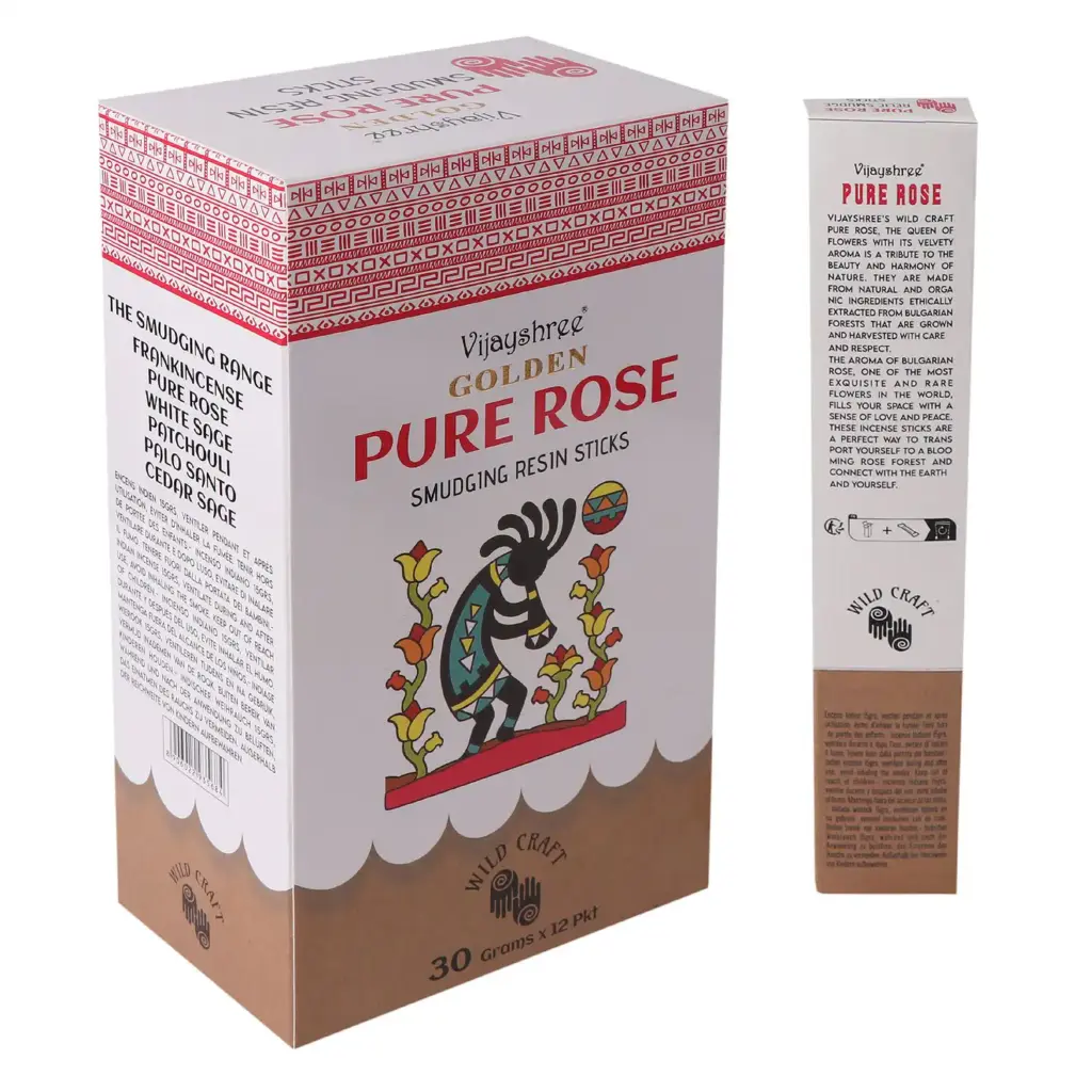 30g Golden Pure Rose Smudging Resin Sticks | www.artisangoods.co.uk 2