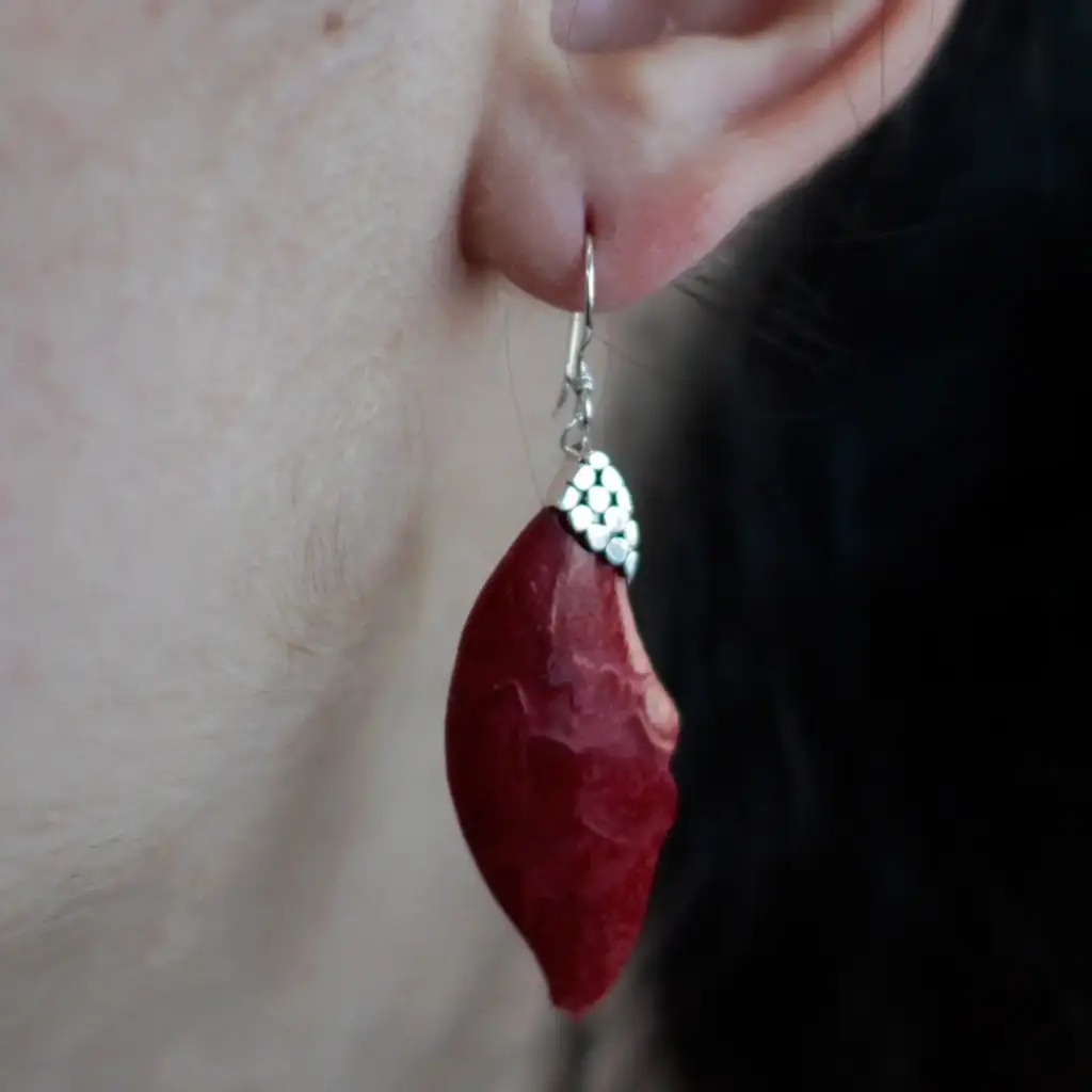 925 Silver Earrings – Leaf Drop | www.artisangoods.co.uk 5
