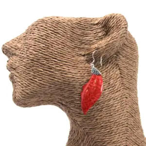 925 Silver Earrings – Leaf Drop | www.artisangoods.co.uk 3