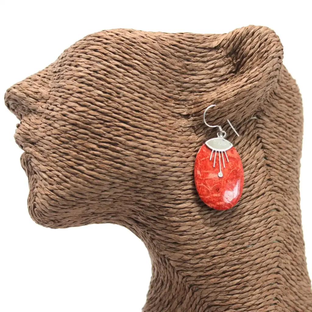 925 Silver Earrings – Oval Décor | www.artisangoods.co.uk 3