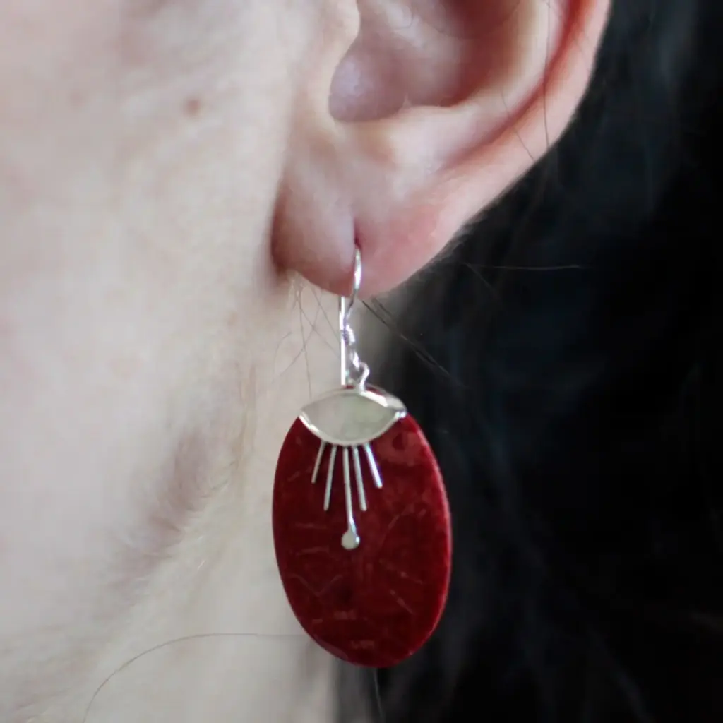 925 Silver Earrings – Oval Décor | www.artisangoods.co.uk 5