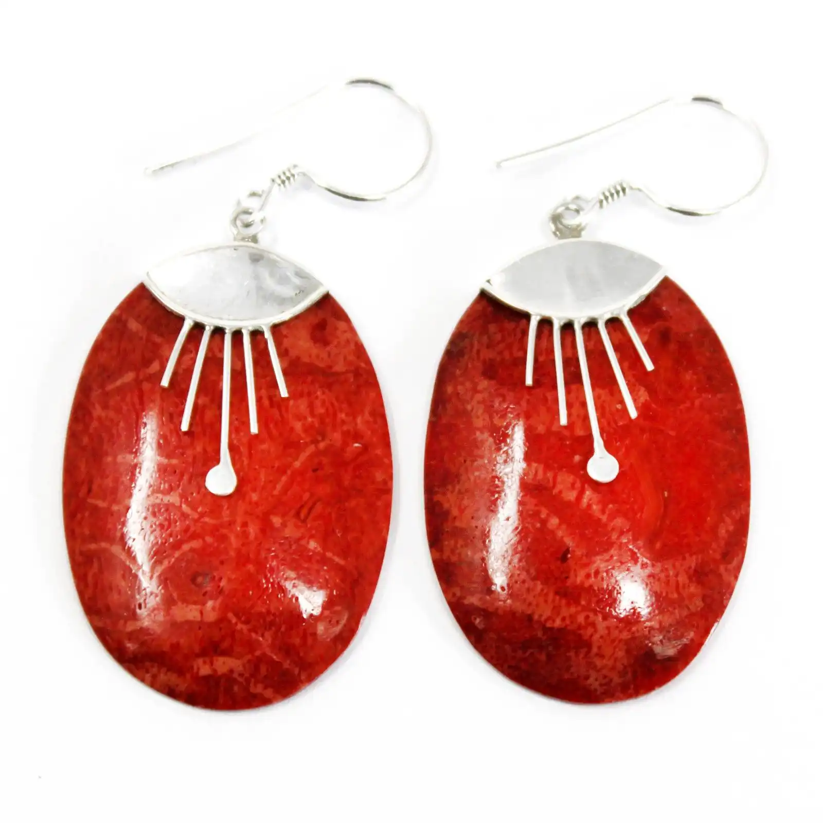 925 Silver Earrings – Oval Décor | www.artisangoods.co.uk 2 925 Silver Earrings – Oval Décor | www.artisangoods.co.uk 1