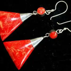 925 Silver Earrings – Triangle Double Drop | www.artisangoods.co.uk 2