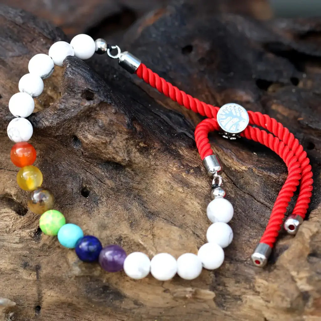 925 Silver Plated Gemstone Royal Red String Bracelet – White Howlite Chakra | www.artisangoods.co.uk 4 925 Silver Plated Gemstone Royal Red String Bracelet – White Howlite Chakra | www.artisangoods.co.uk 4