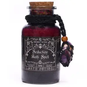 Ancient Witch Bath Spell Potion & Amethyst Crystal Amulet – Seduction | www.artisangoods.co.uk 2