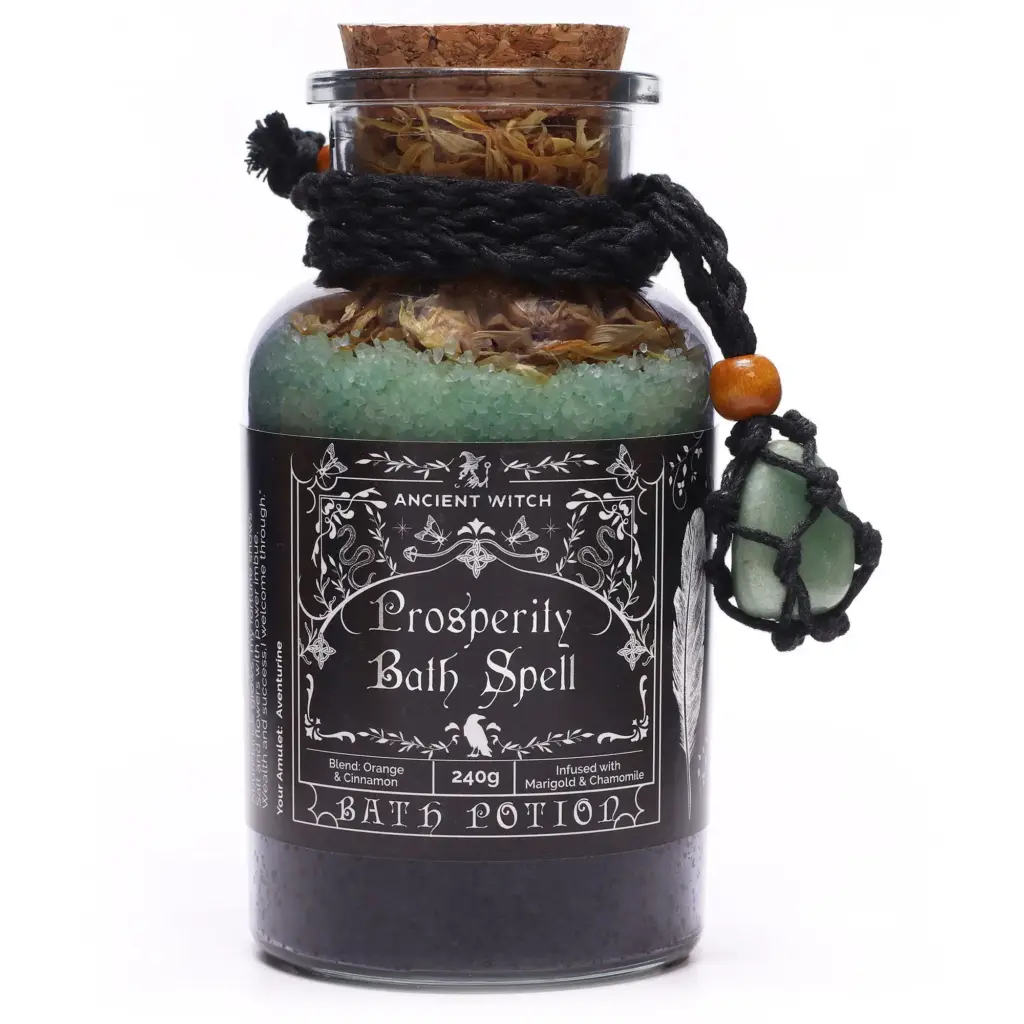 Ancient Witch Bath Spell Potion & Aventurine Crystal Amulet – Prosperity | www.artisangoods.co.uk 10 Ancient Witch Bath Spell Potion & Aventurine Crystal Amulet – Prosperity | www.artisangoods.co.uk 10