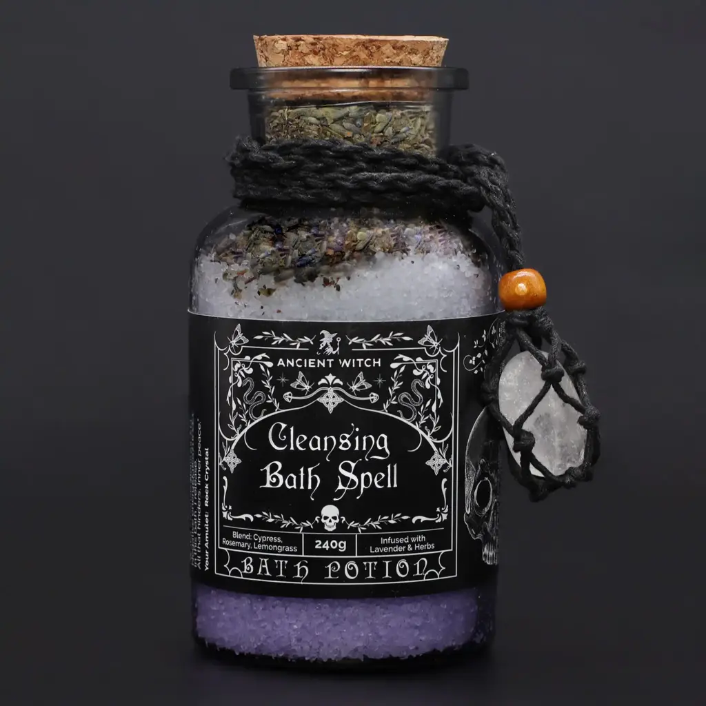 Ancient Witch Bath Spell Potion & Rock Crystal Amulet – Cleansing | www.artisangoods.co.uk 4 Ancient Witch Bath Spell Potion & Rock Crystal Amulet – Cleansing | www.artisangoods.co.uk 4