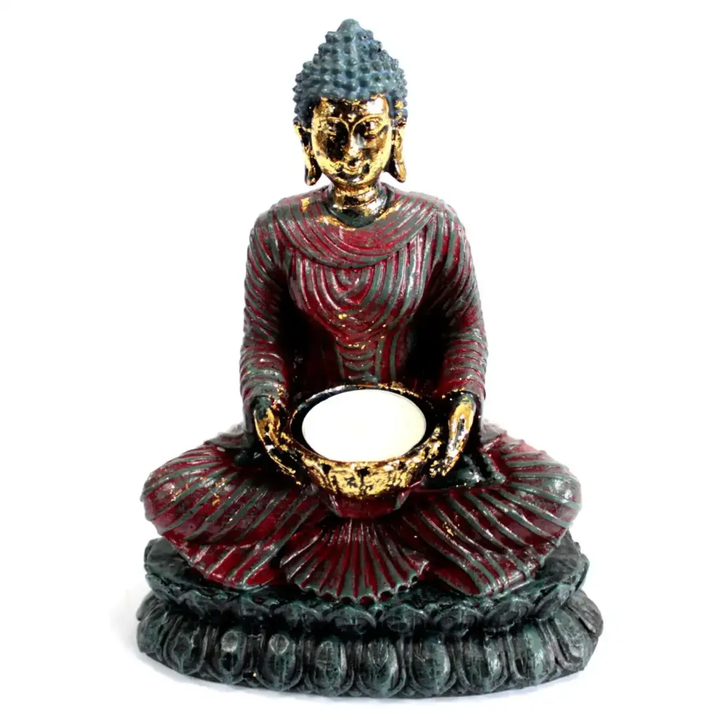Antique Buddha – Devotee Candle Holder | www.artisangoods.co.uk