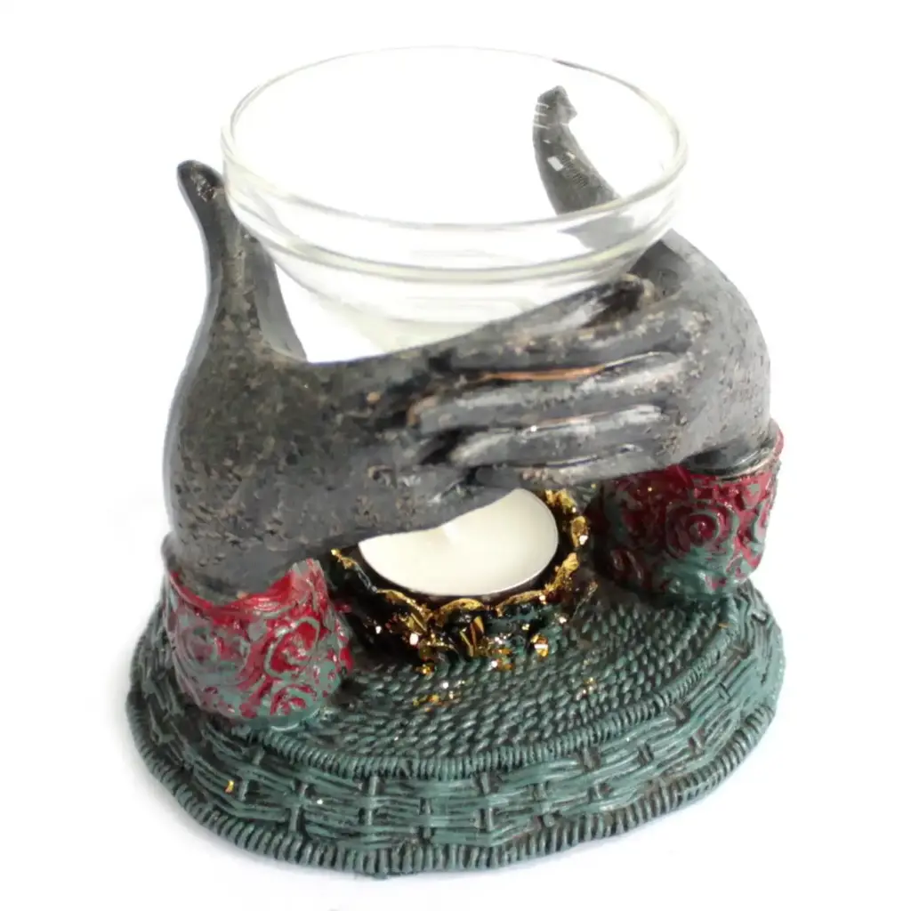 Antique Buddha – Offering Hands Oil Burner | www.artisangoods.co.uk