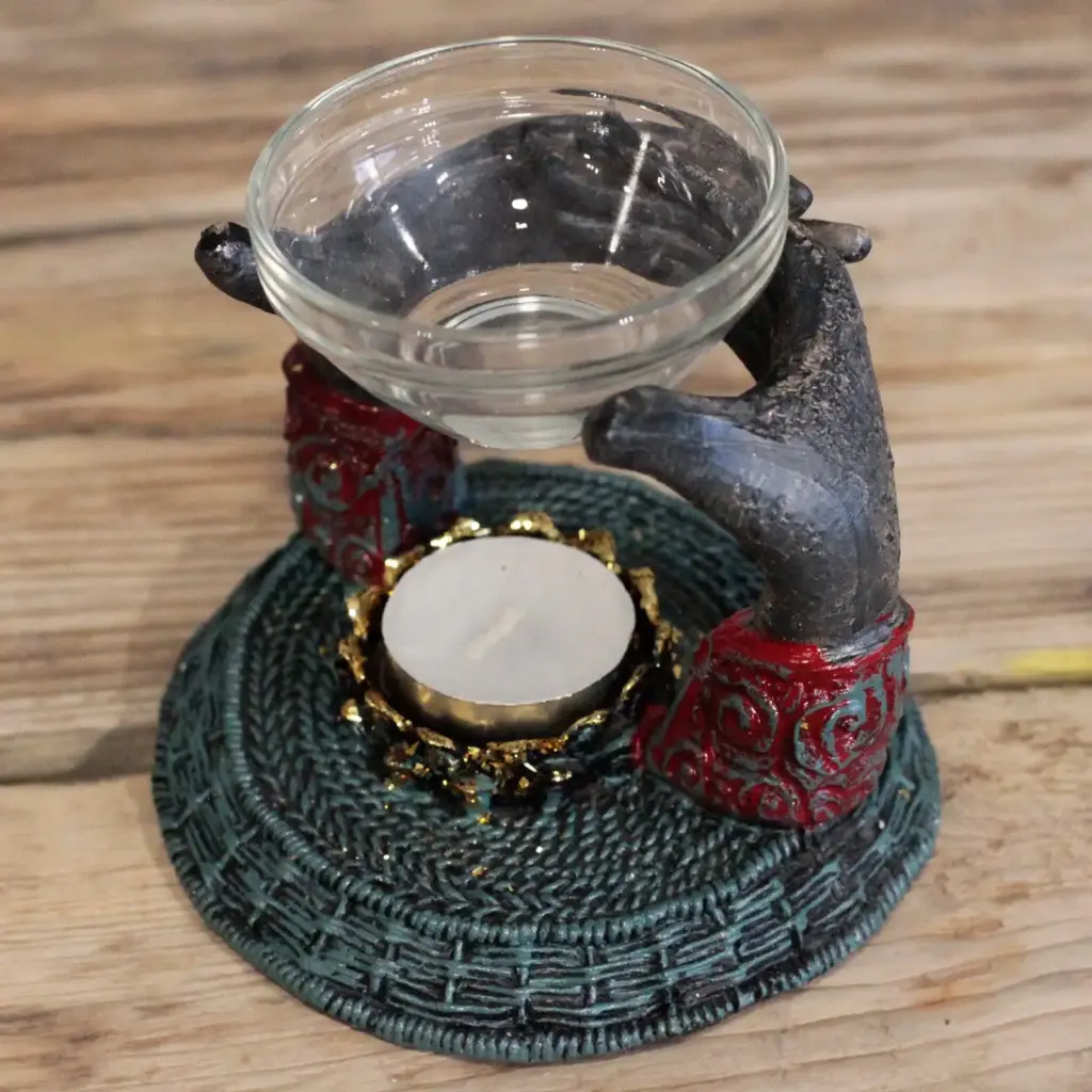 Antique Buddha – Om Hands Oil Burner | www.artisangoods.co.uk 5