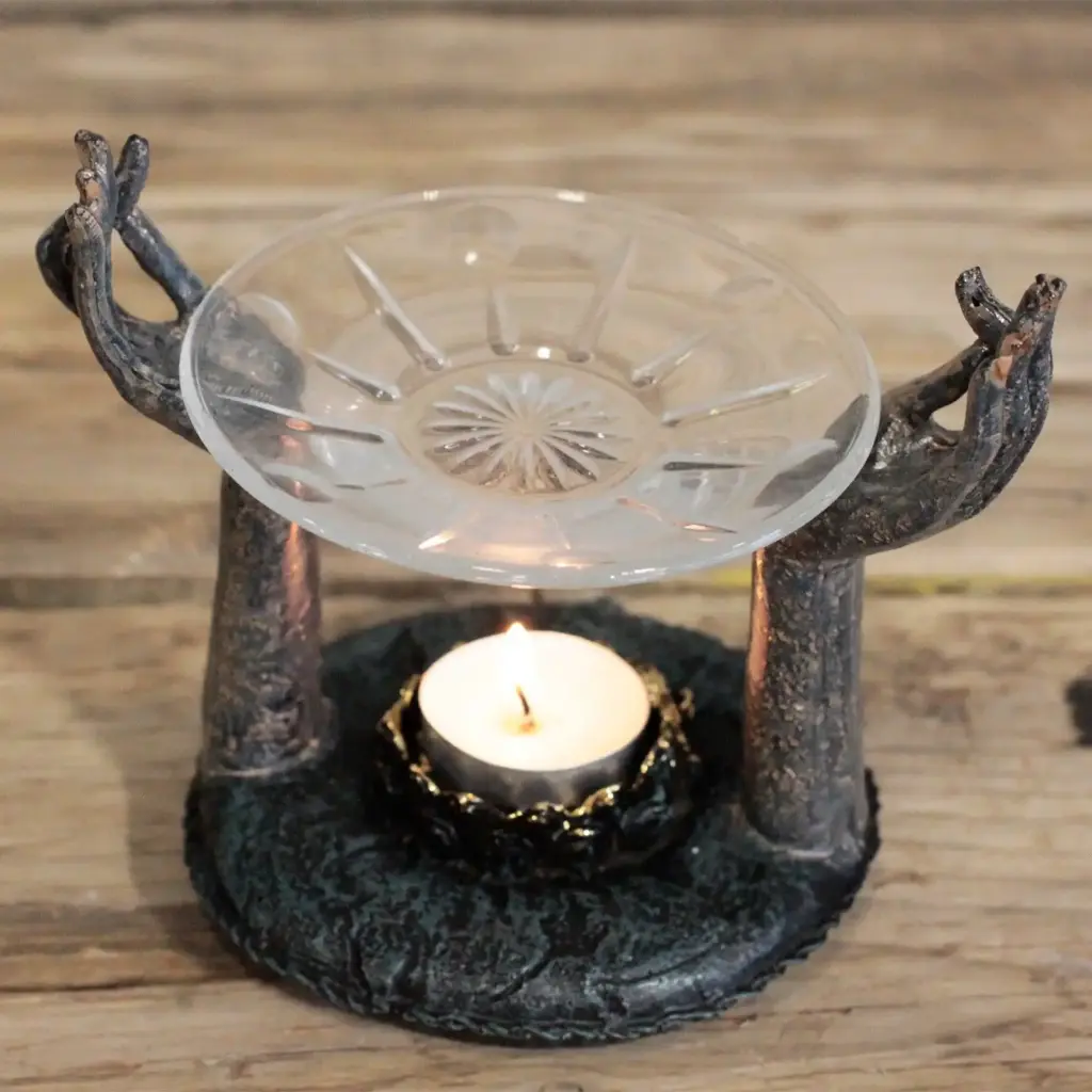 Antique Buddha – Om Hands Oil Burner | www.artisangoods.co.uk 4