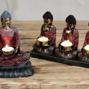 Antique Buddha – Three Devotees Candle Holder | www.artisangoods.co.uk 4