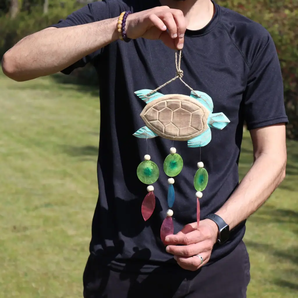 Aqua Turtle Carving and Copis Drop | www.artisangoods.co.uk