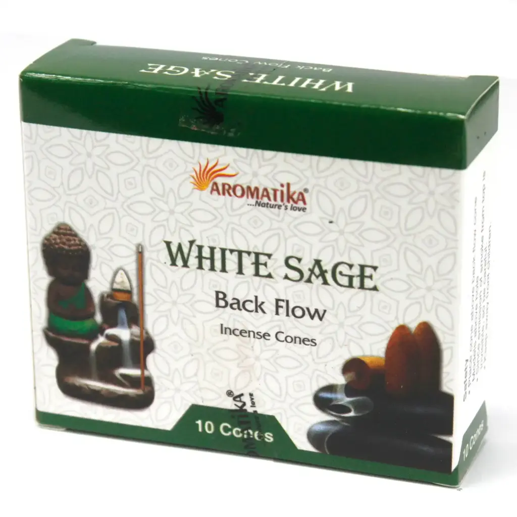 Aromatica Backflow Incense Cones – White Sage | www.artisangoods.co.uk