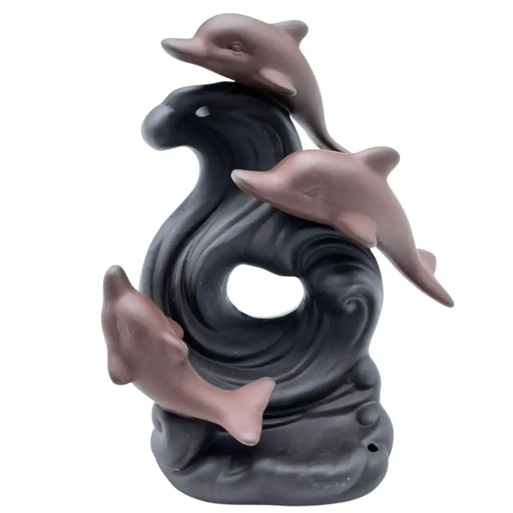 Backflow Incense Burner – Dolphin Wave | www.artisangoods.co.uk