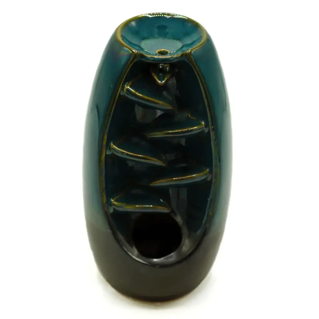 Backflow Incense Burner – Serine Oval Cascade | www.artisangoods.co.uk