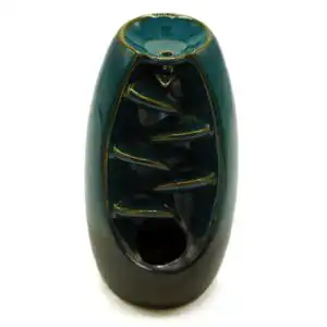 Backflow Incense Burner – Serine Oval Cascade | www.artisangoods.co.uk 1