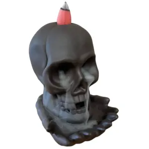 Backflow Incense Burner – Weeping Skull (with light) | www.artisangoods.co.uk 2