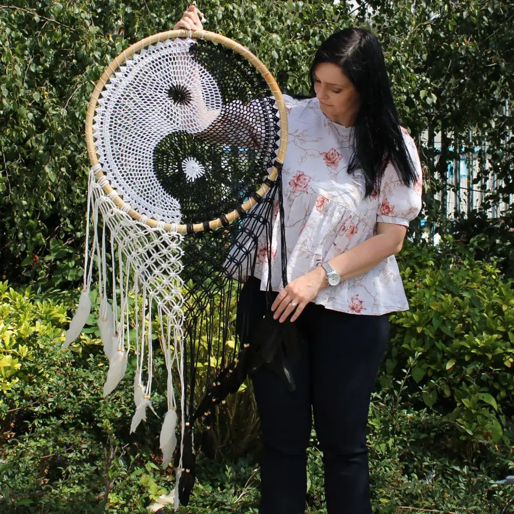 Bali Dream Catchers – Extra Large Ying Yang D: 50cm | www.artisangoods.co.uk 6