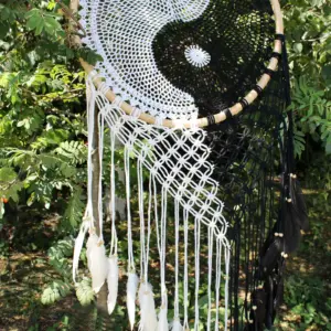 Bali Dream Catchers – Extra Large Ying Yang D: 50cm | www.artisangoods.co.uk 3