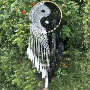 Bali Dream Catchers – Extra Large Ying Yang D: 50cm | www.artisangoods.co.uk 2