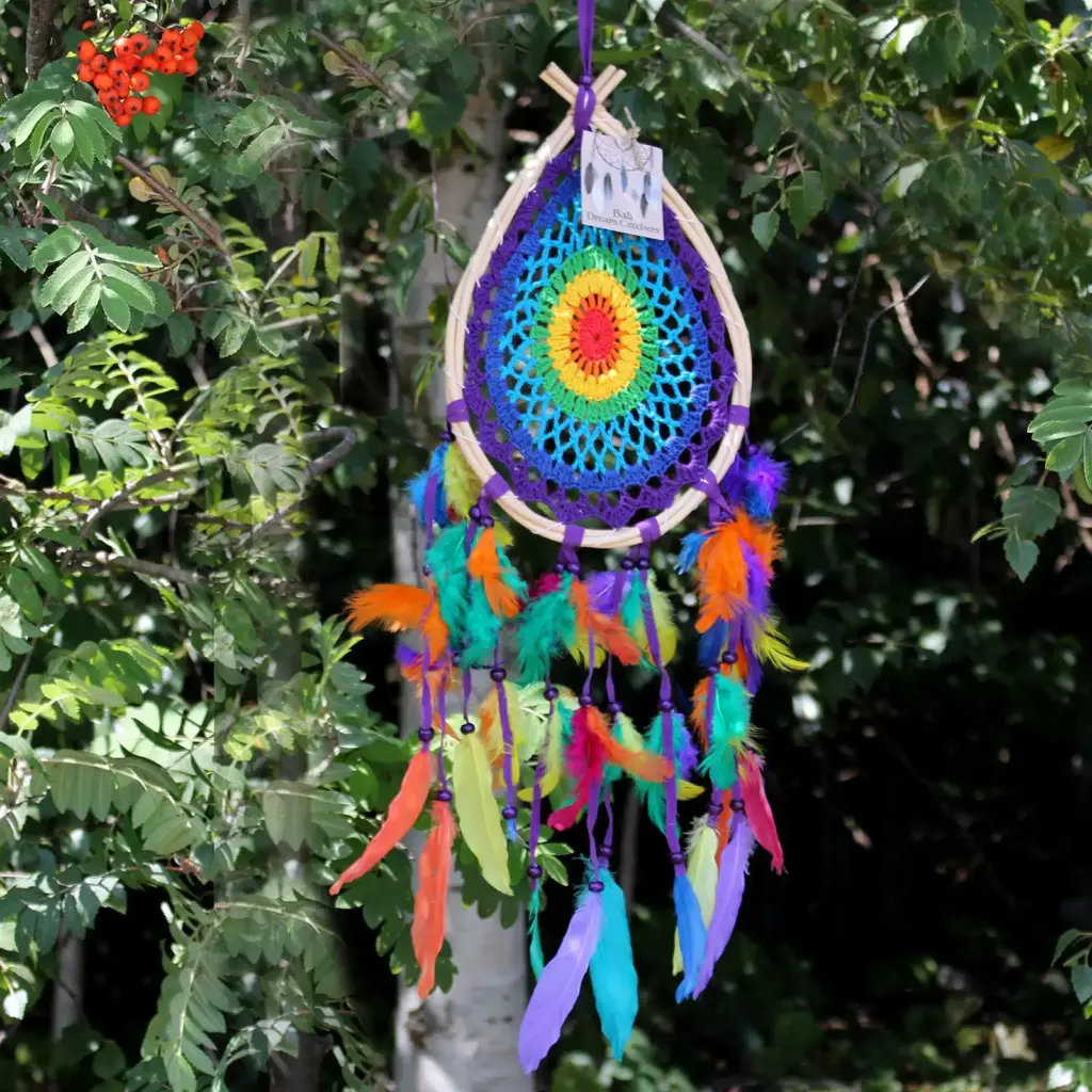 Bali Dream Catchers – Med Multi Teardrop | www.artisangoods.co.uk