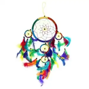 Bali Dreamcatchers – Large Round – Rainbow | www.artisangoods.co.uk 4
