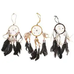Bali Dreamcatchers – Medium Round – Cream/Coffee/Choc | www.artisangoods.co.uk 1