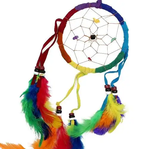 Bali Dreamcatchers – Medium Round – Rainbow | www.artisangoods.co.uk 2 Bali Dreamcatchers – Medium Round – Rainbow | www.artisangoods.co.uk 1
