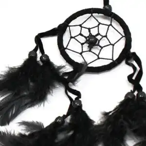 Bali Dreamcatchers – Small Round – Black/White/Red | www.artisangoods.co.uk 1