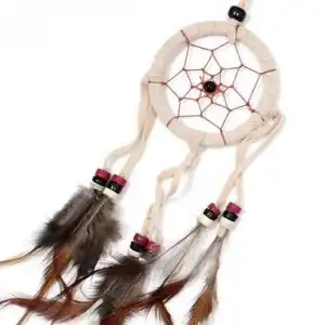 Bali Dreamcatchers – Small Round – Cream/Coffee/Choc | www.artisangoods.co.uk 1