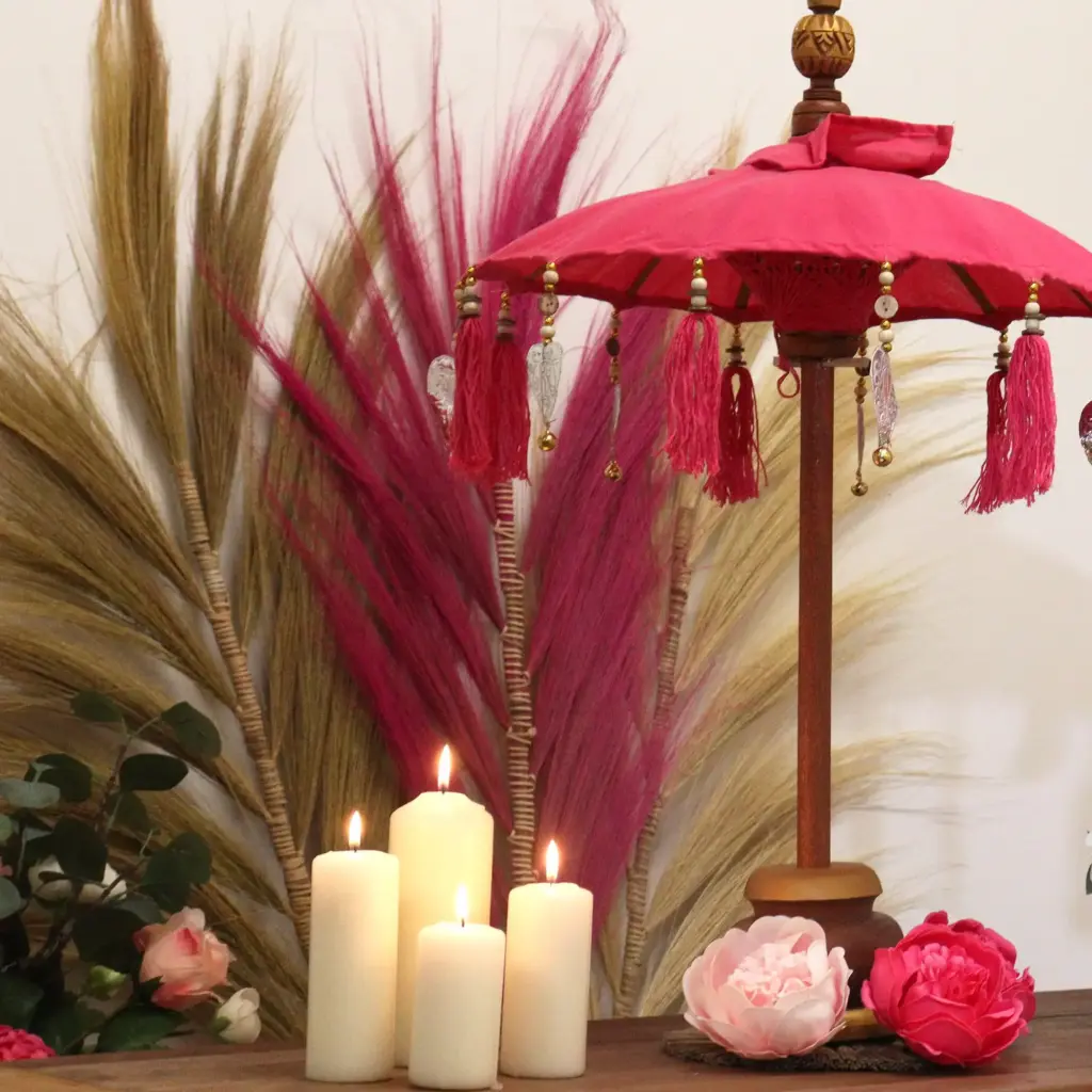 Bali Home Decor Parasol – Cotton – Pink- 40cm | www.artisangoods.co.uk 5 Bali Home Decor Parasol – Cotton – Pink- 40cm | www.artisangoods.co.uk 5