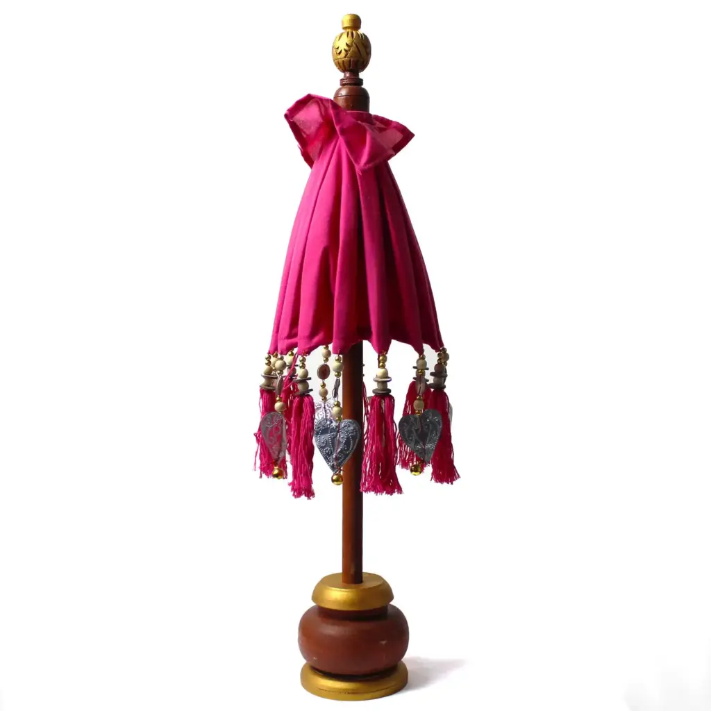 Bali Home Decor Parasol – Cotton – Pink- 40cm | www.artisangoods.co.uk 4 Bali Home Decor Parasol – Cotton – Pink- 40cm | www.artisangoods.co.uk 4